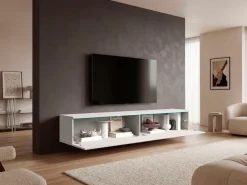 Home affaire Lowboard »Vera, wahlweise mit oder ohne Beleuchtung« gefräste MDF Front mit 3D Effekt, stehend und hängend montierbar