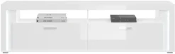 Home affaire Lowboard »Viborg, Breite 201 cm, inkl. vertikaler Frontbeleuchtung, 2 Klappen« je 2 offene & geschlossene Fächer, TV-Möbel, TV-Schrank, TV-Lowboard
