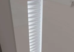 Home affaire Lowboard »Viborg, Breite 201 cm, inkl. vertikaler Frontbeleuchtung, 2 Klappen« je 2 offene & geschlossene Fächer, TV-Möbel, TV-Schrank, TV-Lowboard