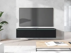 Home affaire Lowboard »wahlweise mit oder ohne Beleuchtung« 1 Stk. tlg. 140 cm TV-Board ohne Griffe, mit viel Stauraum, stehend und hängend