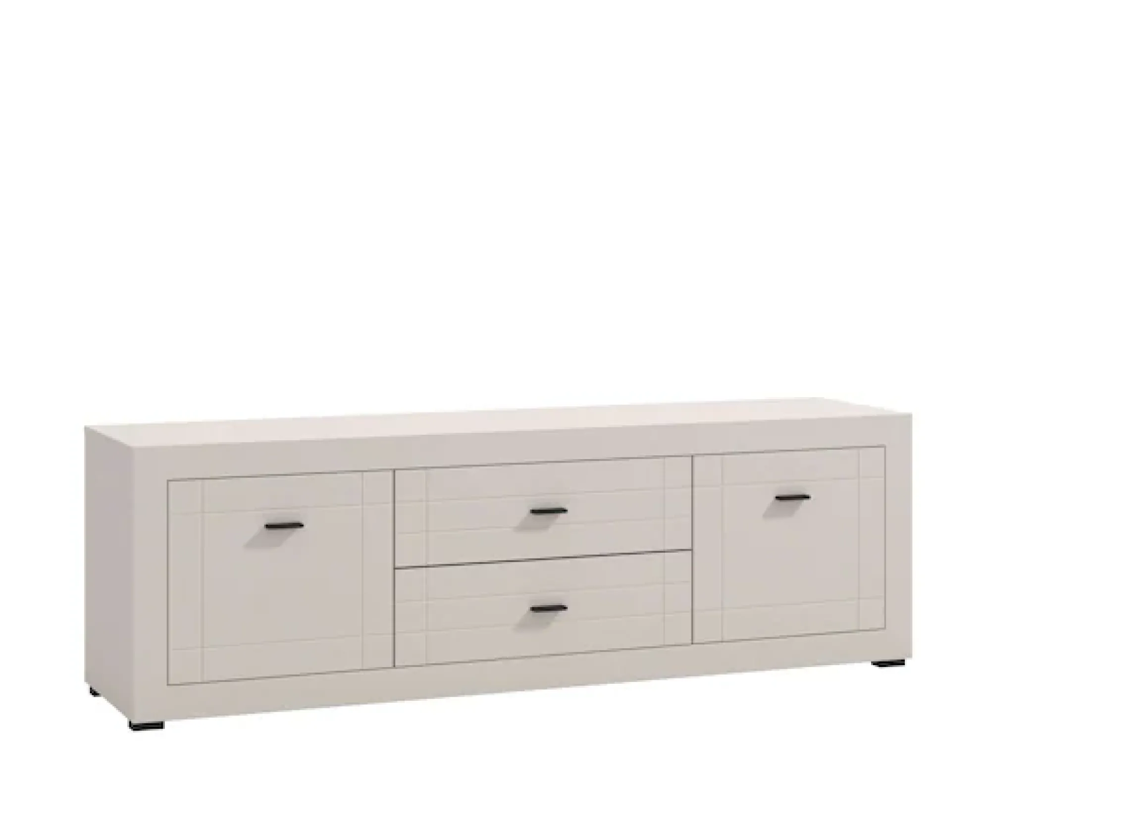 Home affaire Lowboard »Warwick TV-Board, TV-Kommode, TV-Schrank, TV-Unterschrank, TV-Möbel« Elegantes Lowboard in Kaschmir mit viel Stauraum, Heißfolienprägung