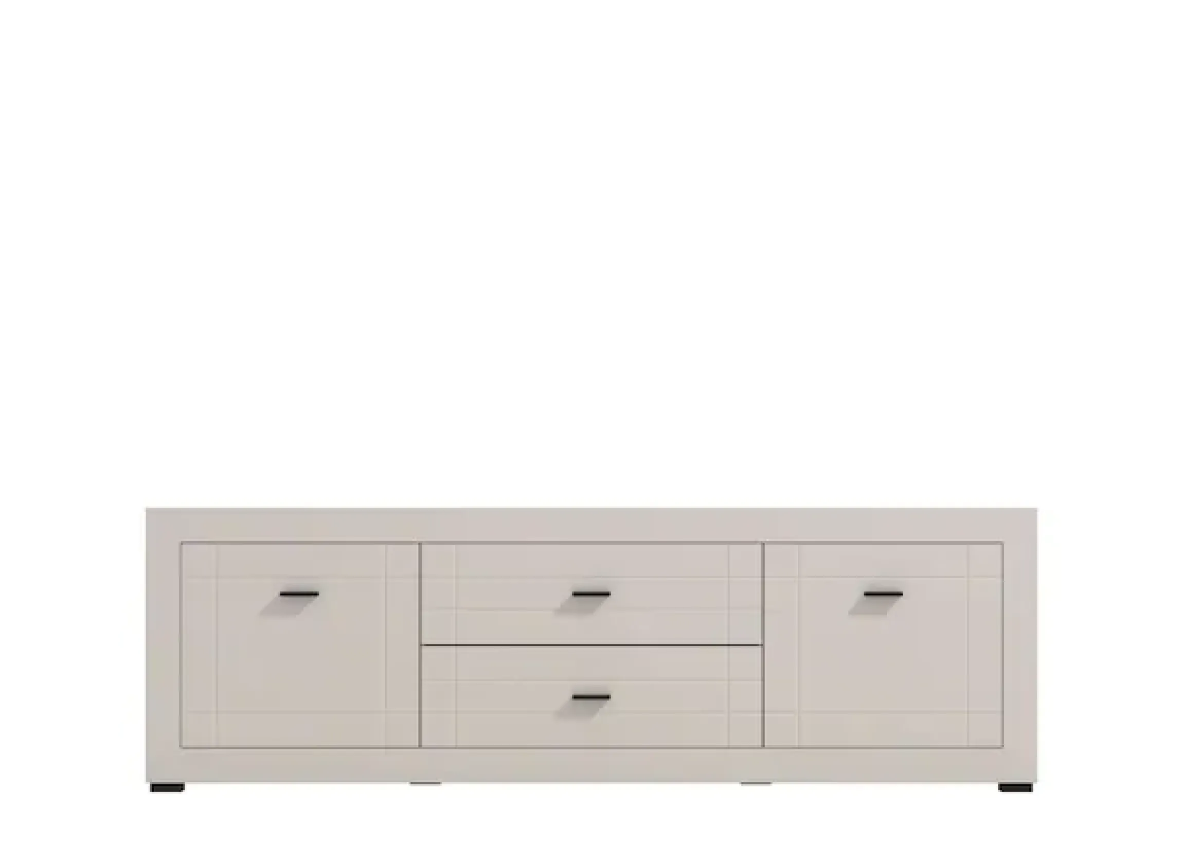 Home affaire Lowboard »Warwick TV-Board, TV-Kommode, TV-Schrank, TV-Unterschrank, TV-Möbel« Elegantes Lowboard in Kaschmir mit viel Stauraum, Heißfolienprägung