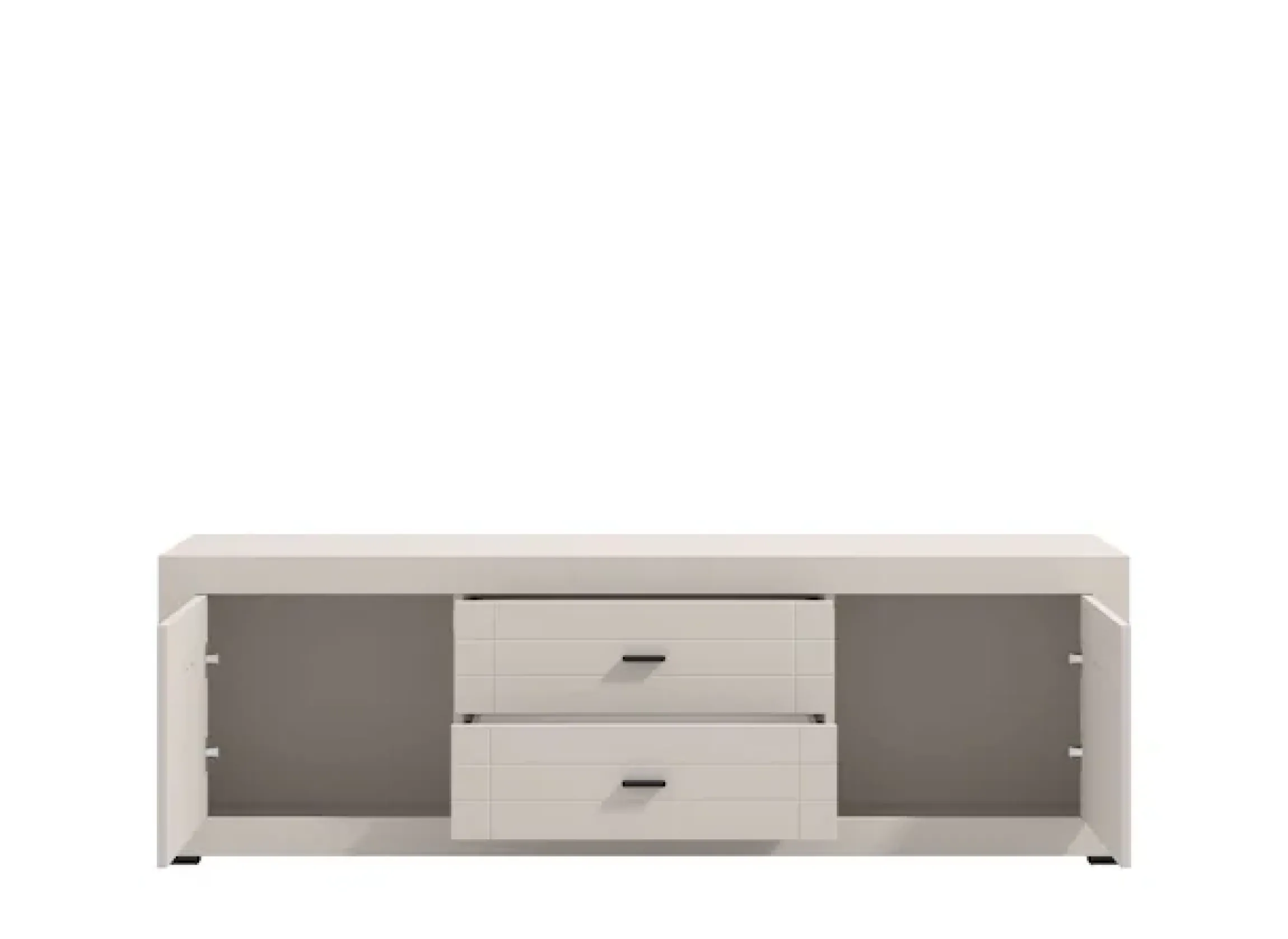Home affaire Lowboard »Warwick TV-Board, TV-Kommode, TV-Schrank, TV-Unterschrank, TV-Möbel« Elegantes Lowboard in Kaschmir mit viel Stauraum, Heißfolienprägung