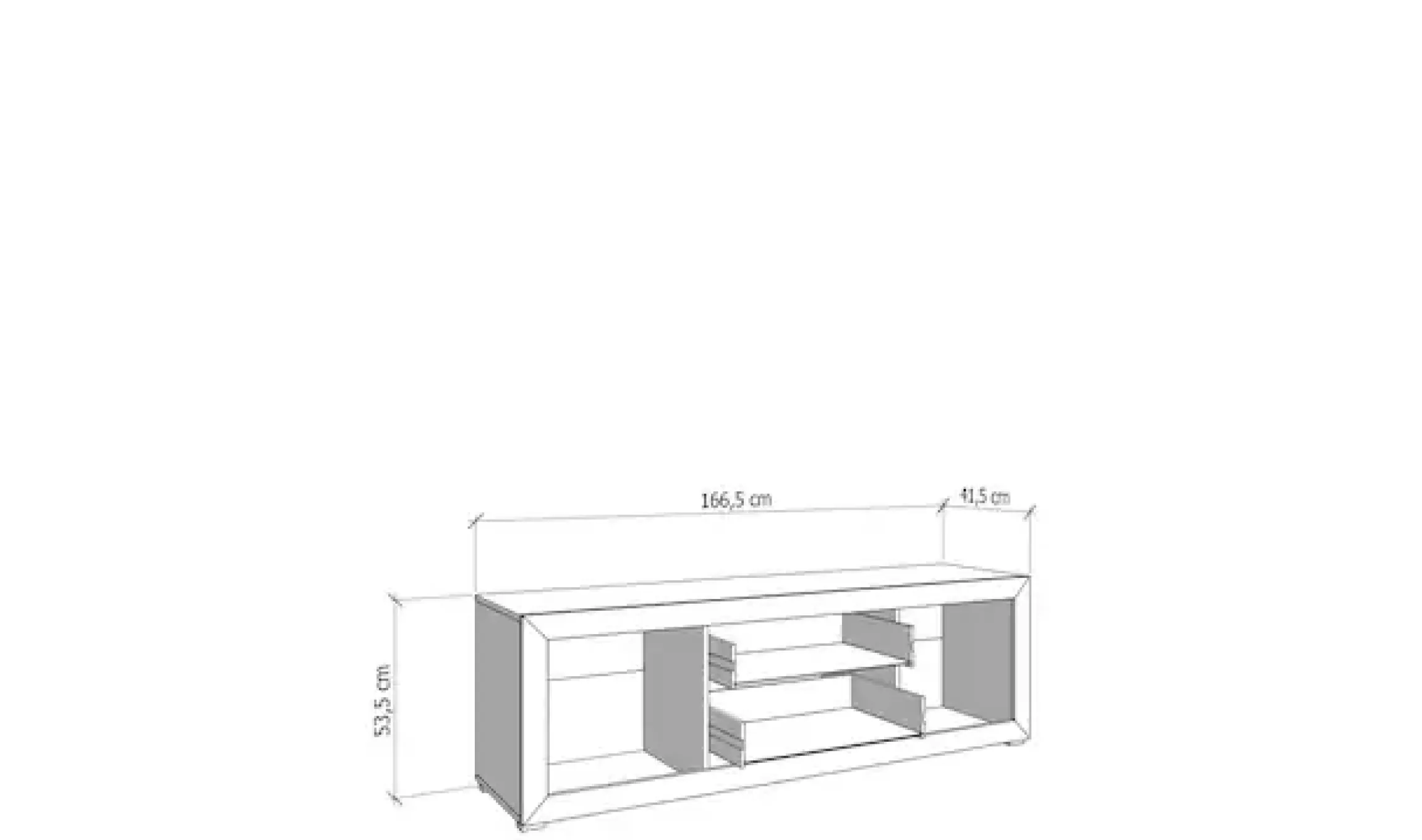 Home affaire Lowboard »Warwick TV-Board, TV-Kommode, TV-Schrank, TV-Unterschrank, TV-Möbel« Elegantes Lowboard in Kaschmir mit viel Stauraum, Heißfolienprägung