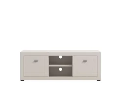Home affaire Lowboard »Warwick TV-Board, TV-Kommode, TV-Schrank, TV-Unterschrank, TV-Möbel« Elegantes Lowboard in Kaschmir mit viel Stauraum, Heißfolienprägung