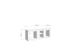 Home affaire Lowboard »Warwick TV-Board, TV-Kommode, TV-Schrank, TV-Unterschrank, TV-Möbel« Elegantes Lowboard in Kaschmir mit viel Stauraum, Heißfolienprägung