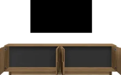 Home affaire Lowboard »Zen, 205 cm breit, 4 Türen, Mediaboard, TV-Schrank, TV-Board« Push-to-open, 3D-Fronten, Mercure-Holzstruktur, viel Stauraum