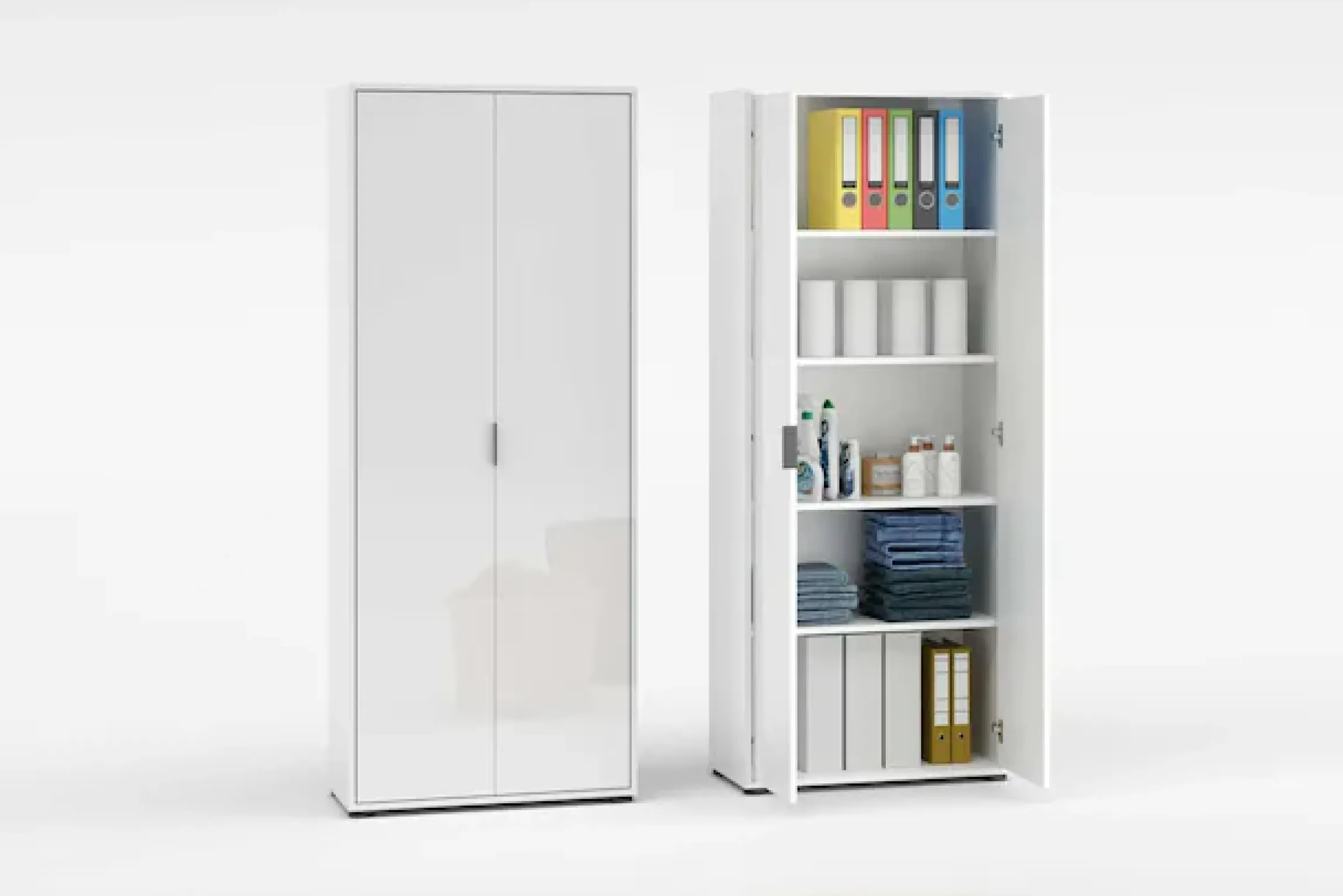 Home affaire Mehrzweckschrank »JOLLY, Stauraumschrank , Breite 72,5 cm , Höhe 178 cm« 1 Stk. tlg. 2 Türen, 4 Einlegeböden-Schrank hochglanz lackiert