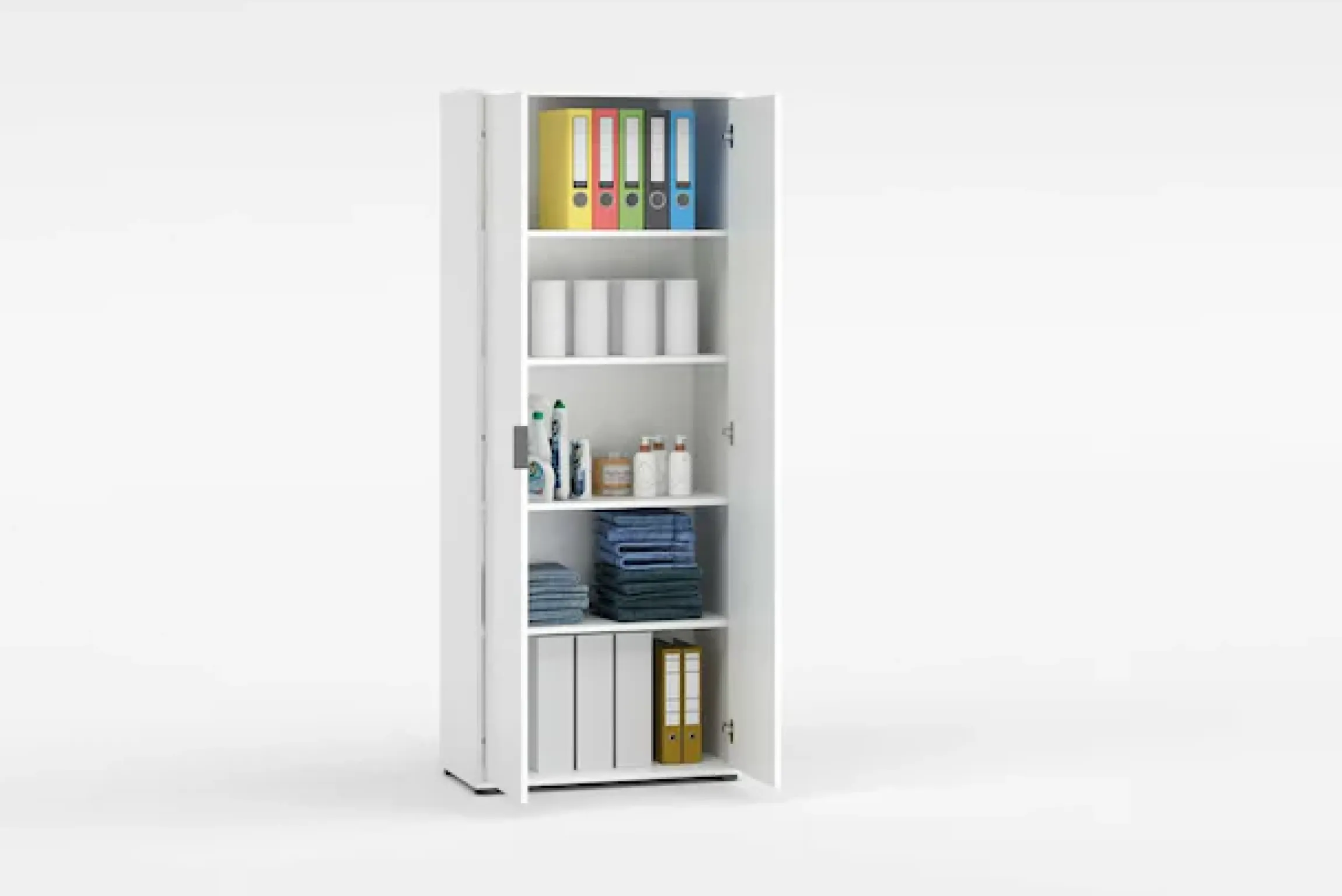 Home affaire Mehrzweckschrank »JOLLY, Stauraumschrank , Breite 72,5 cm , Höhe 178 cm« 1 Stk. tlg. 2 Türen, 4 Einlegeböden-Schrank hochglanz lackiert