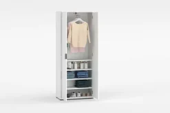 Home affaire Mehrzweckschrank »JOLLY, Stauraumschrank , Breite 72,5 cm , Höhe 178 cm« 1 Stk. tlg. 2 Türen, 4 Einlegeböden,1 Auszugsstange - Schrank hochglanz lackiert
