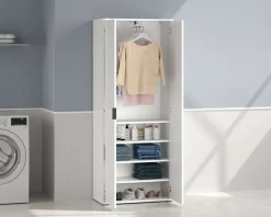 Home affaire Mehrzweckschrank »JOLLY, Stauraumschrank , Breite 72,5 cm , Höhe 178 cm« 1 Stk. tlg. 2 Türen, 4 Einlegeböden,1 Auszugsstange - Schrank hochglanz lackiert