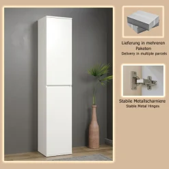 Home affaire Mehrzweckschrank »Novara« Mehrzweckschrank mit Kleiderstange - (B/T/H) nach Wahl 37-74/34/191 cm