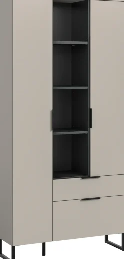 Home affaire Mehrzweckschrank »ADIO, Höhe 192 cm, 2 Türen, 1 Schubkasten, 1 Klappe, mit Metall-Kufen« 1 Stk. tlg. Schrank, Wohnzimmerschrank, Hochschrank, Stauraumschrank, Highboard