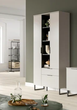 Home affaire Mehrzweckschrank »ADIO, Höhe 192 cm, 2 Türen, 1 Schubkasten, 1 Klappe, mit Metall-Kufen« 1 Stk. tlg. Schrank, Wohnzimmerschrank, Hochschrank, Stauraumschrank, Highboard