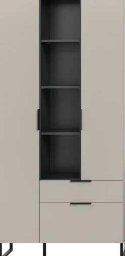 Home affaire Mehrzweckschrank »ADIO, Höhe 192 cm, 2 Türen, 1 Schubkasten, 1 Klappe, mit Metall-Kufen« 1 Stk. tlg. Schrank, Wohnzimmerschrank, Hochschrank, Stauraumschrank, Highboard