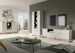 Home affaire Mehrzweckschrank »ADIO, Höhe 192 cm, 2 Türen, 1 Schubkasten, 1 Klappe, mit Metall-Kufen« 1 Stk. tlg. Schrank, Wohnzimmerschrank, Hochschrank, Stauraumschrank, Highboard