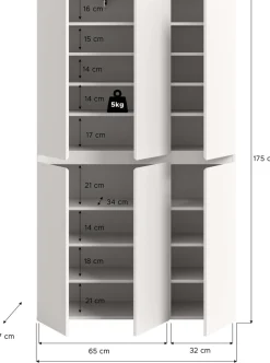 Home affaire Mehrzweckschrank »CIPELA« 1 Stk. tlg. BxH:105x175 cm, viel Stauraum, variable Einlegeböden, Kleiderstange