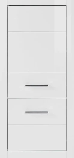 Home affaire Mehrzweckschrank »Bianco, moderner Schrank, Wohnzimmerschrank in Weiß Hochglanz« silberne Metallgriffe, universal einsetzbar, ausreichend Stauraum