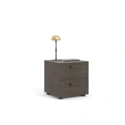 Home affaire Nachtkommode »Dallas, Nachtschrank, Beistelltisch« Nachttisch, 2 Schubladen und Metallgriffen, Breite 40 cm, Höhe 42 cm