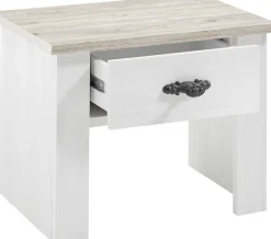 Home affaire Nachtkommode »Florenz Nachtschrank Seitenschrank Kommode« mit schön verzierten, außergewöhnlichen Metallgriffen Nachttisch