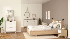 Home affaire Nachtkommode »Ikast, Nachttisch, Nachtschrank, Beistelltisch, Abstelltisch« 1 Schublade, Eingriffsmulden, Breite 40cm, Höhe 47 cm