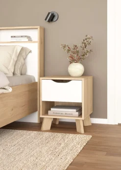 Home affaire Nachtkommode »Ikast, Nachttisch, Nachtschrank, Beistelltisch, Abstelltisch« 1 Schublade, Eingriffsmulden, Breite 40cm, Höhe 47 cm
