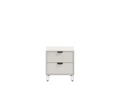 Home affaire Nachtkommode »Lucca Nachttisch, Nachtschrank, Trendfarbe cashmere, 48x40x52cm« 2 Schubladen mit Glasfront, FSC®-zertifizierter Holzwerkstoff