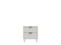 Home affaire Nachtkommode »Lucca Nachttisch, Nachtschrank, Trendfarbe cashmere, 48x40x52cm« 2 Schubladen mit Glasfront, FSC®-zertifizierter Holzwerkstoff