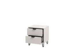 Home affaire Nachtkommode »Lucca Nachttisch, Nachtschrank, Trendfarbe cashmere, 48x40x52cm« 2 Schubladen mit Glasfront, FSC®-zertifizierter Holzwerkstoff