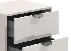 Home affaire Nachtkommode »Lucca Nachttisch, Nachtschrank, Trendfarbe cashmere, 48x40x52cm« 2 Schubladen mit Glasfront, FSC®-zertifizierter Holzwerkstoff