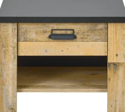 Home affaire Nachtkommode »SHERWOOD« mit Apothekergriff aus Metall, Schubkasten "Soft close", Breite 60 cm