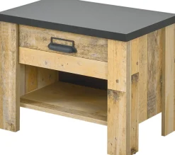 Home affaire Nachtkommode »SHERWOOD« mit Apothekergriff aus Metall, Schubkasten "Soft close", Breite 60 cm