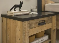 Home affaire Nachtkommode »SHERWOOD« mit Apothekergriff aus Metall, Schubkasten 