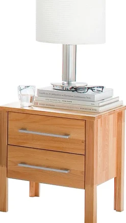 Home affaire Nachtkonsole »Modesty Nachtkonsole, überzeugt durch sein klares, schlichtes Design« Massivholz, Skandinavisches Design, Robust, stabil, FSC zertifiziert