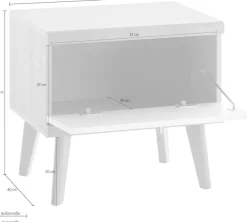 Home affaire Nachtschrank »MERLE« in skandinavischem Design, aus FSC®-zertifiziertem Holzwerkstoff
