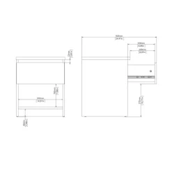 Home affaire Nachttisch »Naia, Nachtkommode, Nachtschrank, Beistelltisch« mit 1 Schublade, Breite 40 cm, Höhe 50 cm