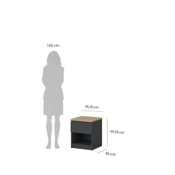 Home affaire Nachttisch »Naia, Nachtkommode, Nachtschrank, Beistelltisch« mit 1 Schublade, Breite 40 cm, Höhe 50 cm