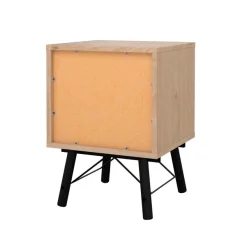 Home affaire Nachttisch »RY« mit 2 Schubladen, Vollholzbeine, Höhe 60 cm