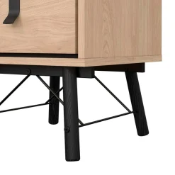 Home affaire Nachttisch »RY« mit 2 Schubladen, Vollholzbeine, Höhe 60 cm