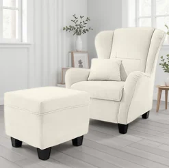 Home affaire Ohrensessel »Oliver, B: 92 cm, Sitzhöhe: 41 cm« 1 Zierkissen