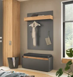 Home affaire Polsterbank »GiRON/CiTY, Garderobenbank mit Klappe, Sitzbank in vier Farben« 2 Stk. tlg. viel Stauraum, Platz für ca. 8 Paar Schuhe, 100 cm breit