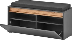Home affaire Polsterbank »GiRON/CiTY, Garderobenbank mit Klappe, Sitzbank in vier Farben« 2 Stk. tlg. viel Stauraum, Platz für ca. 8 Paar Schuhe, 100 cm breit