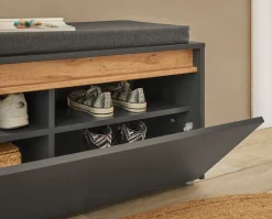 Home affaire Polsterbank »GiRON/CiTY, Garderobenbank mit Klappe, Sitzbank in vier Farben« 2 Stk. tlg. viel Stauraum, Platz für ca. 8 Paar Schuhe, 100 cm breit