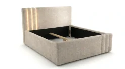 Home affaire Polsterbett »AESSIA in 2 Breiten- 160 und 180 cm, mit/ohne Bettkasten, Chenille« Stauraumbett, gepolstertes Kopfteil, ohne Matratze, modernes Design