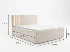 Home affaire Polsterbett »AESSIA in 2 Breiten- 160 und 180 cm, mit/ohne Bettkasten, Chenille« Stauraumbett, gepolstertes Kopfteil, ohne Matratze, modernes Design