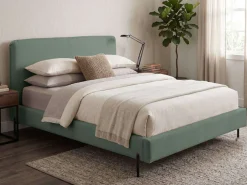 Home affaire Polsterbett »LAVOISIER Bettgestell mit Lattenrost, Breite 140/160/180/200 cm, Cord« Rahmenbett mit Kopfteil, ohne Matratze und Topper