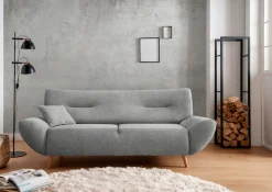 Home affaire Polstergarnitur »Drago, modern und zeitlos, aktuelle Formensprache, komfortabel« Set, 3-Sitzer und 2-Sitzer, 2 Stk. tlg. als Sessel/Polsterecke erhältlich, versch. Stoffe, inkl. 2 Zierkissen