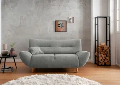 Home affaire Polstergarnitur »Drago, modern und zeitlos, aktuelle Formensprache, komfortabel« Set, 3-Sitzer und 2-Sitzer, 2 Stk. tlg. als Sessel/Polsterecke erhältlich, versch. Stoffe, inkl. 2 Zierkissen