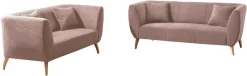 Home affaire Polstergarnitur »Lazio modern und bequem, schmale Armlehnen, tolle Detailverarbeitung« Set, 3-Sitzer und 2-Sitzer, 2 Stk. tlg. zwei verschiedene Fußfarben wählbar