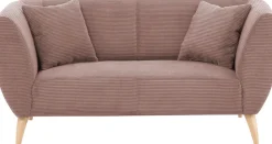 Home affaire Polstergarnitur »Lazio modern und bequem, schmale Armlehnen, tolle Detailverarbeitung« Set, 3-Sitzer und 2-Sitzer, 2 Stk. tlg. zwei verschiedene Fußfarben wählbar